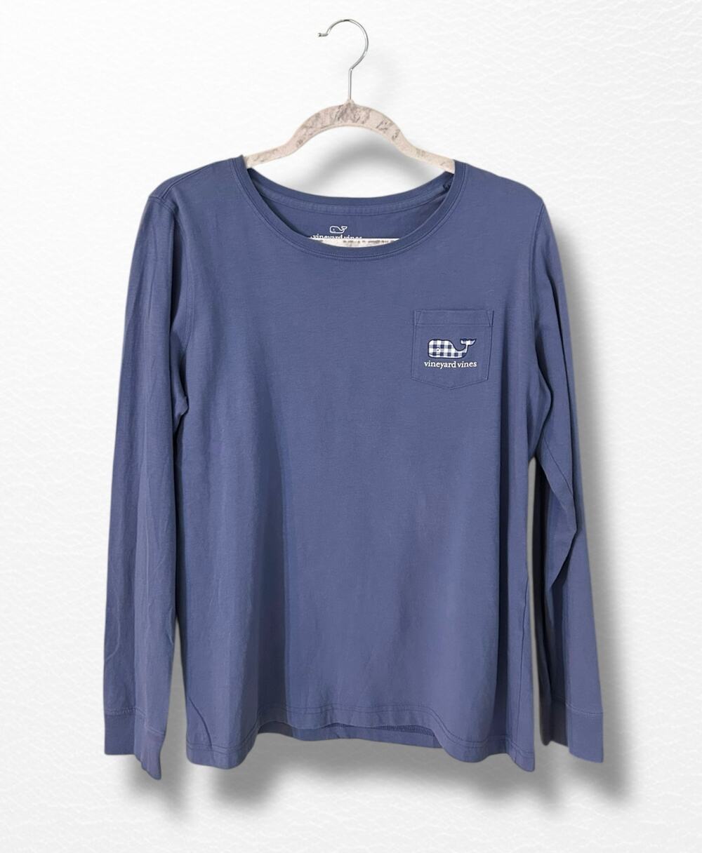 Vineyard Vines Women’s Gingham Whale Tee, Size M